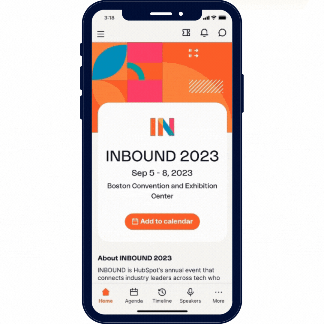 [gif] use the app to network and build your community at INBOUND 
